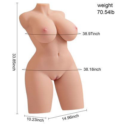 Premium Dual-Channel Vibrating – Realistic Breasts & Vagina - Image 4