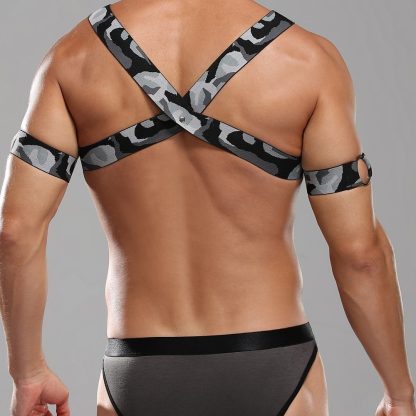 Men’s Camo Harness Lingerie Set – Sexy Elastic Chest Straps & Briefs - Image 2