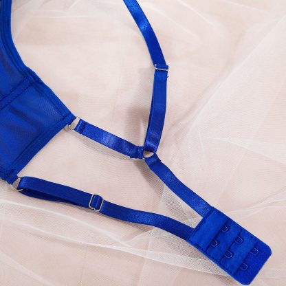 Cutout Lingerie Set with Choker and Garter Straps - Image 9